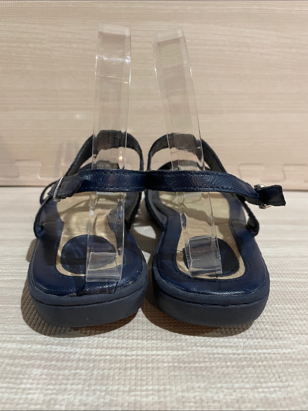 Women's Navy Strappy Slingback Sandals - Picture 4 of 6
